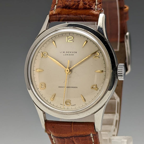 英國老式Benson機械腕錶CYMA Move金屬錶殼運轉良好